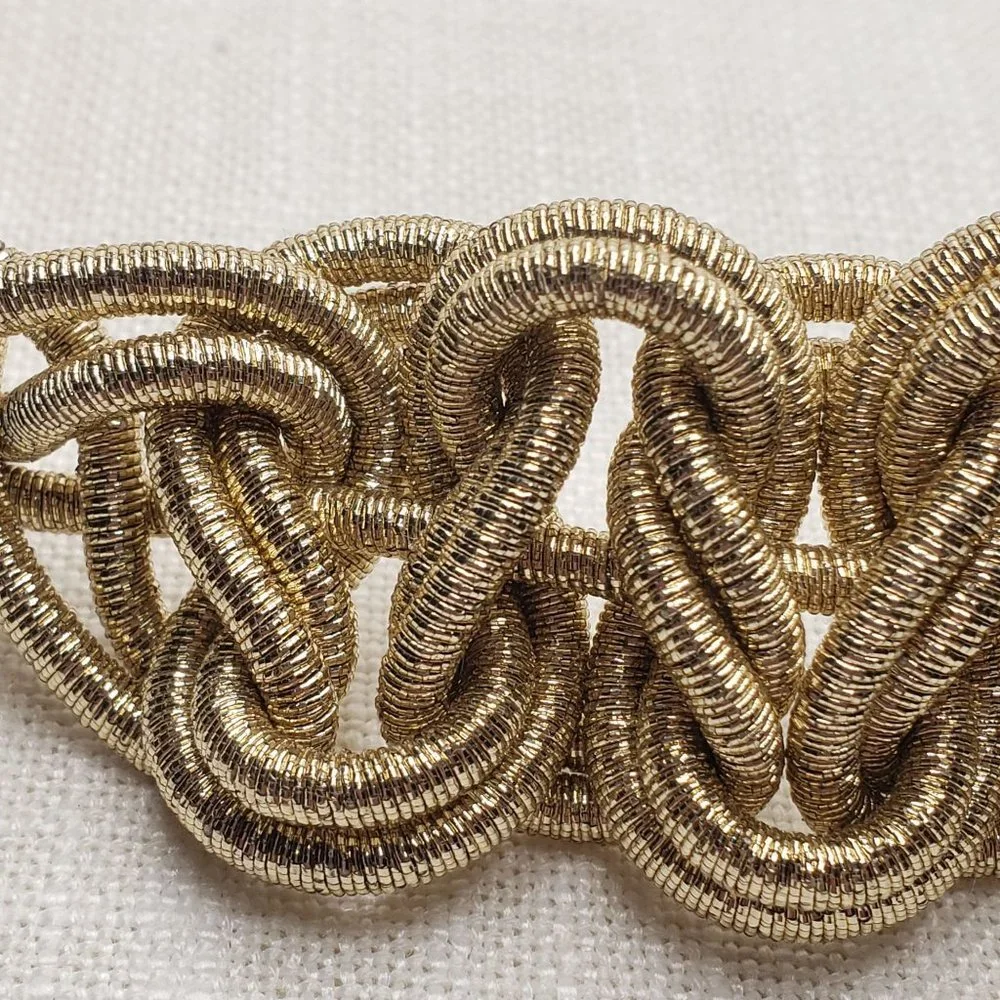 Samuel Edelman circus woven gold‎ tone soft choker necklace - Picture 8 of 10